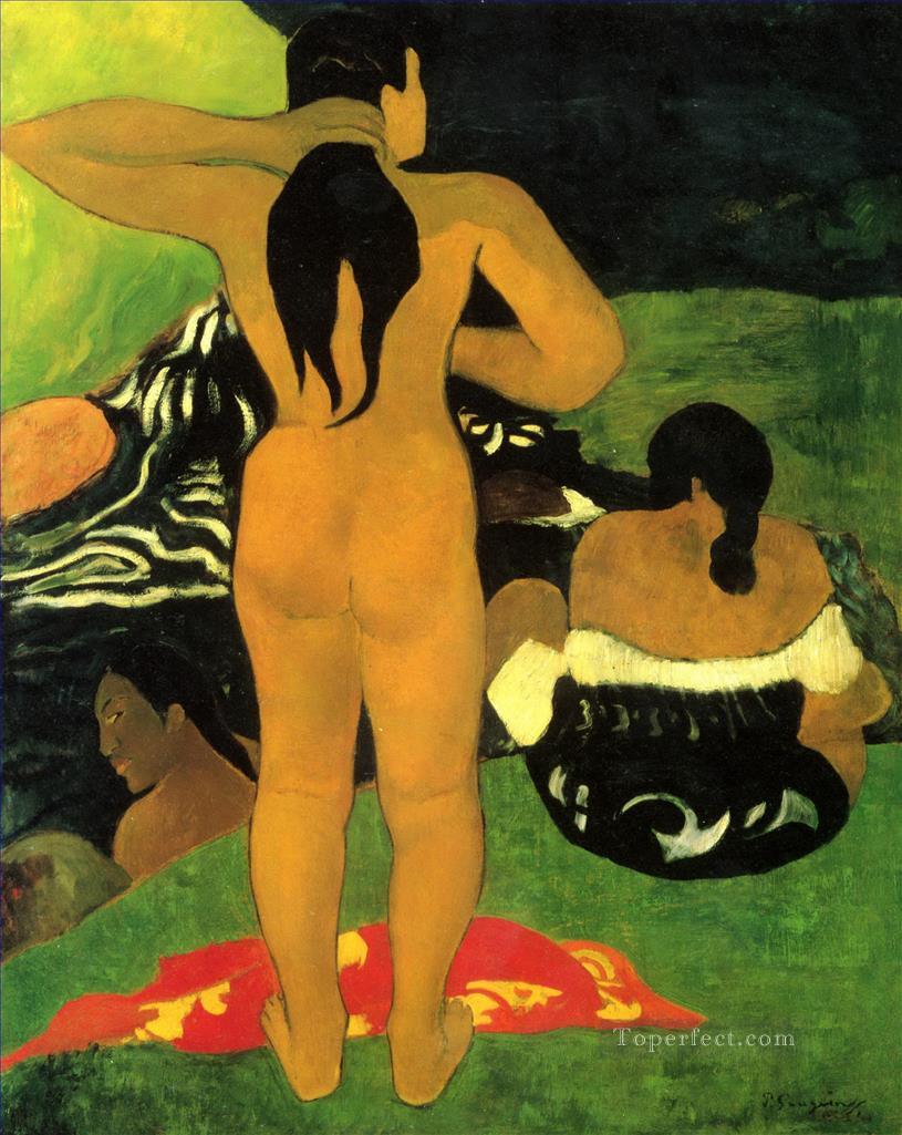Tahitian Women Bathing Paul Gauguin nude impressionism Oil Paintings